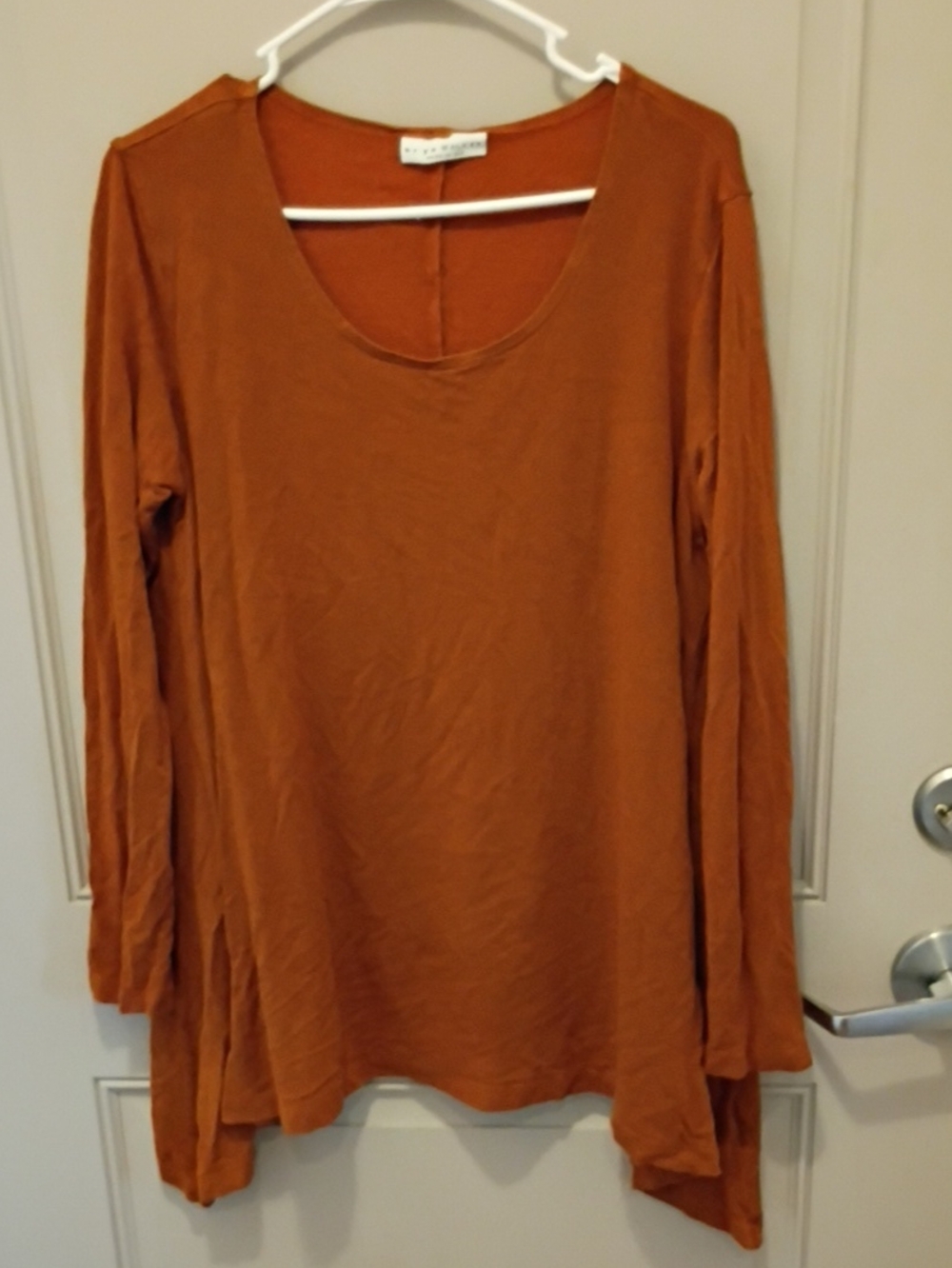 BrynWalker Women's Brown Long Sleeve Oversized Shirt Size M